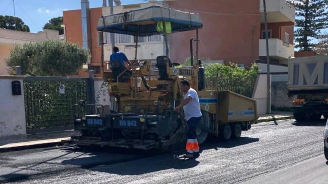 Mazara, entro il 30 giugno completati i lavori di asfalto della via Bessarione