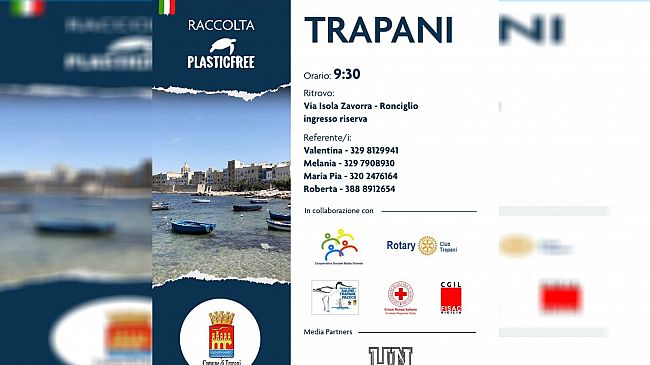 Trapani aderisce al nuovo evento Plastic Free