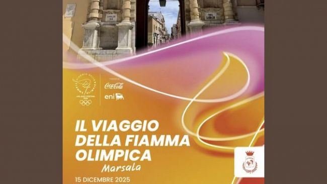 Viaggio della Fiamma Olimpica, lunedì 15 l'arrivo a Marsala.