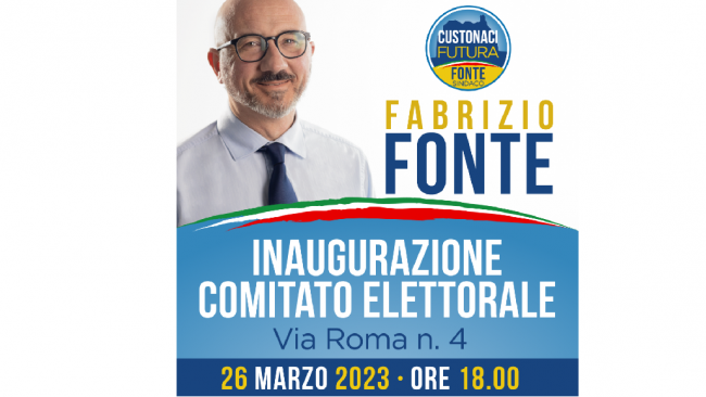 Amministrative Custonaci: Fabrizio Fonte inaugura il comitato elettorale