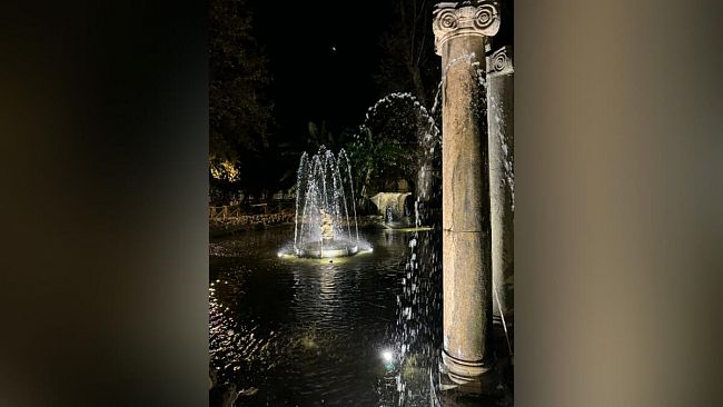 Trapani, Villa Margherita: laghetto nuovamente illuminato e funzionante