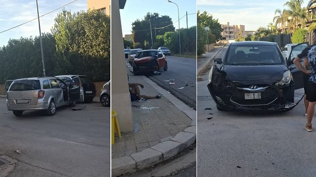 ​Paceco. Scontro fra 3 auto, coinvolto un quarto mezzo: un 50enne in ospedale