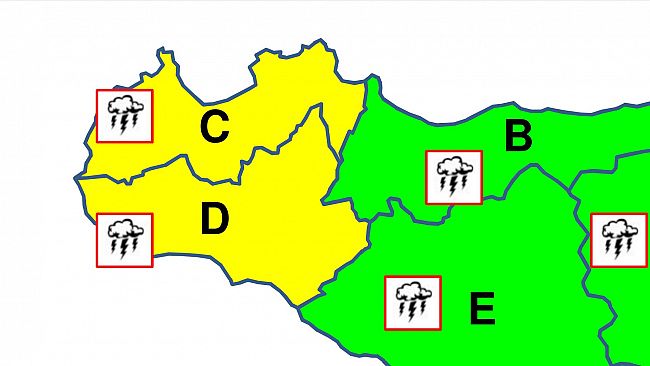 Pasquetta in allerta meteo gialla per il trapanese