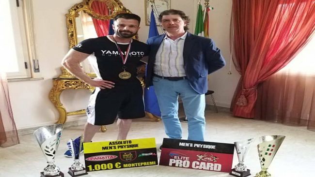 Nuovo traguardo in ambito internazionale per il campione di body building Giuseppe Riserbato: i complimenti del sindaco Castiglione