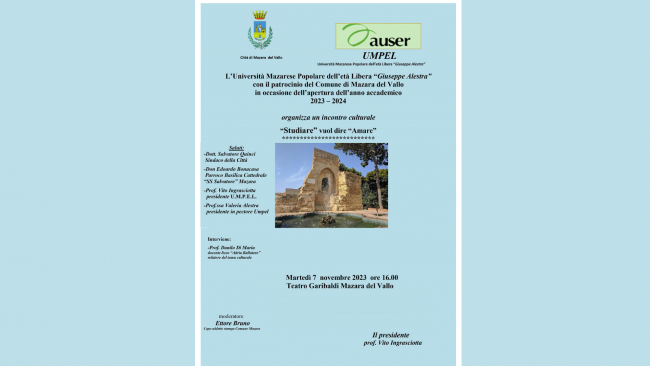 Inaugurazione anno accademico Università Mazarese Popolare dell'Età Libera 