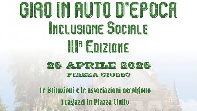 Auto d'epoca in mostra ad Alcamo tra inclusione e rispetto dell'ambiente