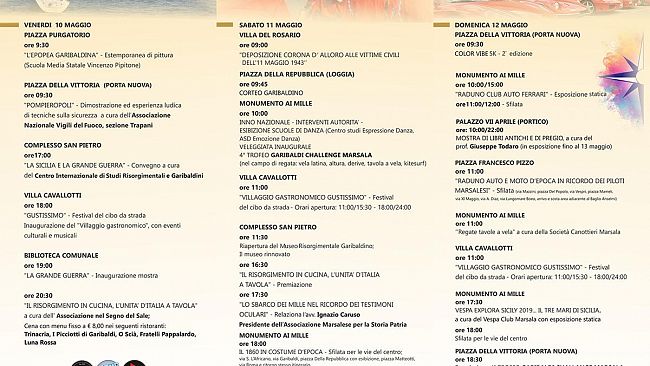 Da domani, 10 maggio, il via alle manifestazioni garibaldine