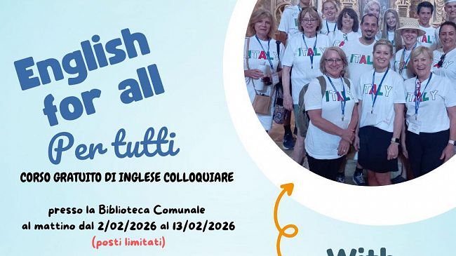 L'amministrazione organizza un corso gratuito di inglese colloquiale con i Global Volunteers