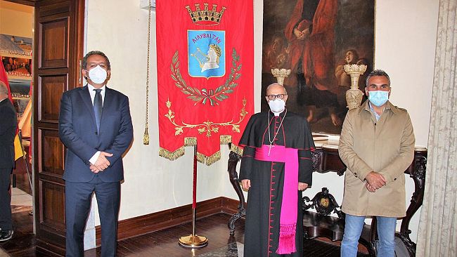 Marsala, il Vescovo Monsignor Domenico Mogavero in visita al Palazzo Muncipale