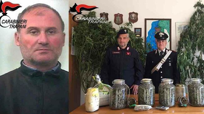 Marsala, nascondeva piante di marijuana tra i pomodori: arrestato dai Carabinieri