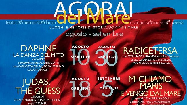 Marsala, Rassegna “Agorai del mare”- 29 e 30 agosto Giardino storico del Museo Lilibeo