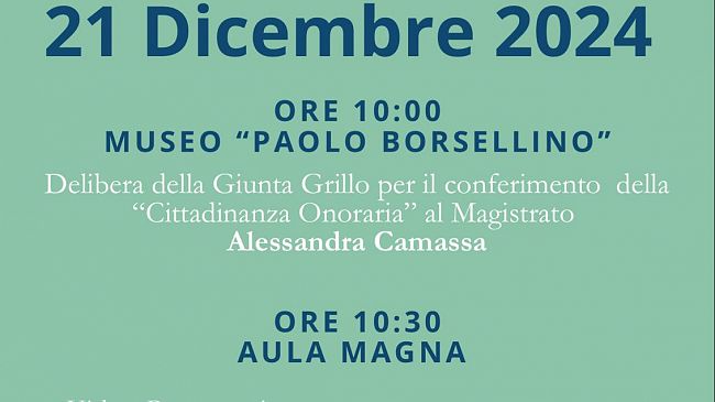 Marsala, il 21 dicembre l’Amministrazione conferirà la cittadinanza onoraria al Magistrato Alessandra Camassa