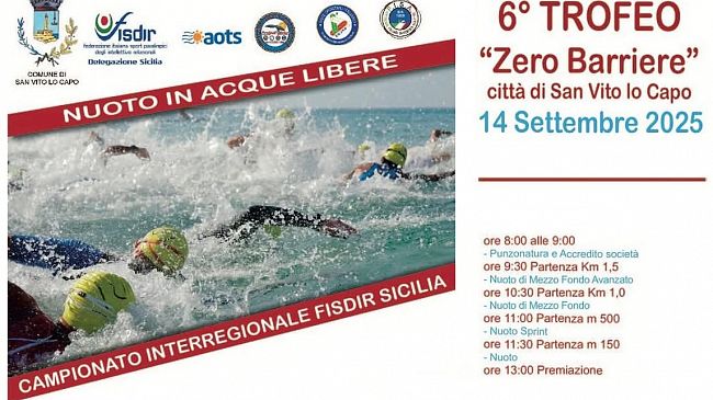 ​San Vito Lo Capo, domenica le gare del sesto trofeo “Zero barriere”