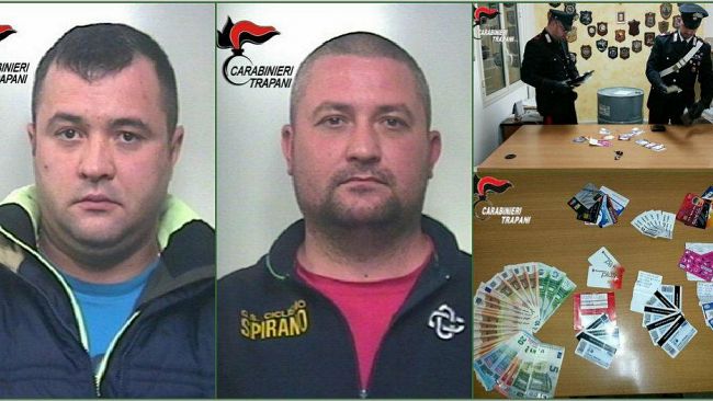 Carte clonate per prelevare carburante. I Carabinieri di Campobello di Mazara arrestano due cittadini rumeni.