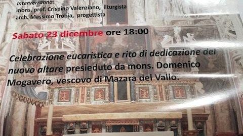 oggi la presentazione del nuovo altare della chiesa di San Domenico