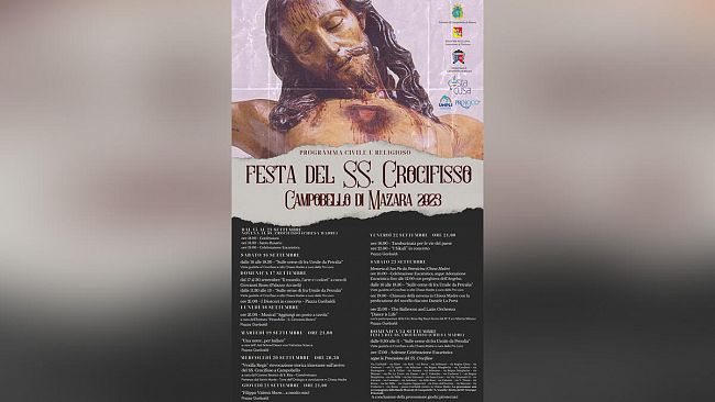 ​Campobello, dal 17 al 24 settembre i festeggiamenti in onore del SS. Crocifisso