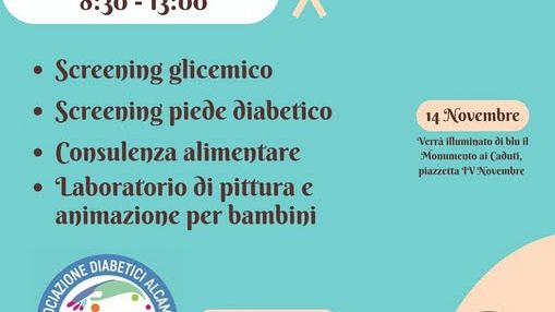 Diabete e prevenzione, ad Alcamo iniziativa in occasione del 
