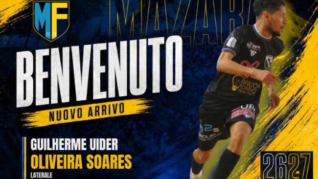 Futsal Mazara: arriva Guilherme Uider De Oliveira