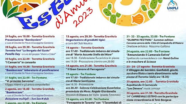 ​Estate d’amuri”: le manifestazioni che animeranno Tre Fontane e Toretta Granitola