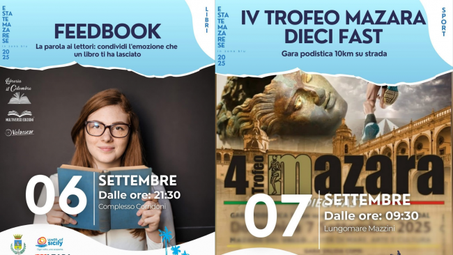 Mazara, gli eventi del primo weekend di settembre 
