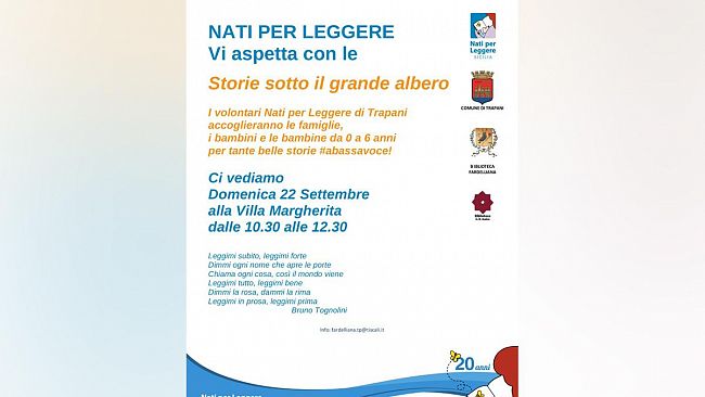 Inaugurazione del progetto “Nati per Leggere” a Trapani