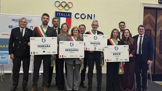 ​Erice al 37° Gala European City of Sport di Roma