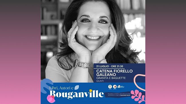 San Vito lo Capo, “Libri, autori e Bouganville”: Catena Fiorello presenta il suo nuovo libro 