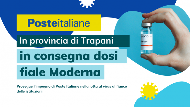 Poste Italiane: da domani in provincia di Trapani in consegna 6.500 dosi moderna