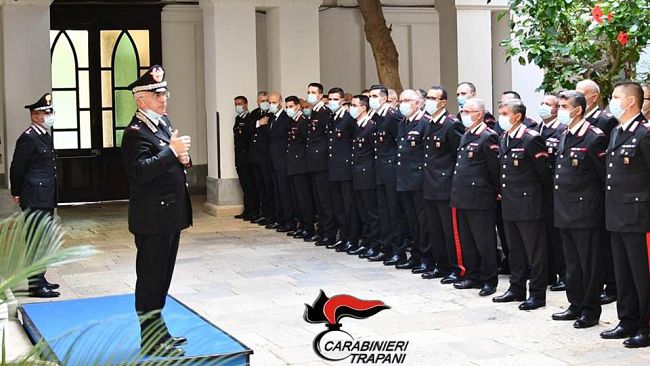 Trapani, in visita Rosario Castello, neo comandante dei Carabinieri legione Sicilia