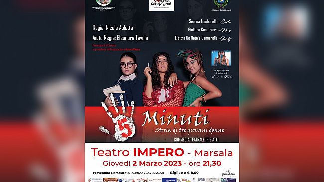 mazara/marsala-al-teatro-impero-la-commedia-5-minuti-storia-di-tre-giovani-donne