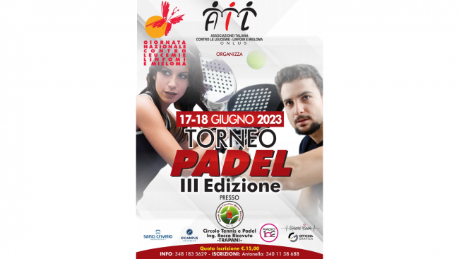 Trapani: AIL organizza il 3° torneo di padel solidale 