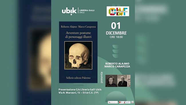Alla Libreria Galli Ubik di Erice la presentazione del libro “Avventure postume di personaggi illustri” 
