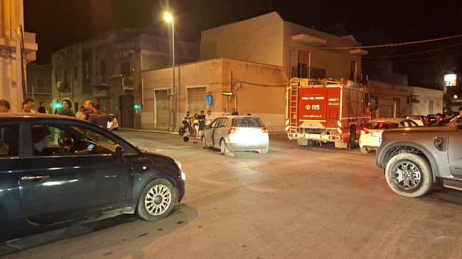 Mazara, incidente all'incrocio della via San Pietro 