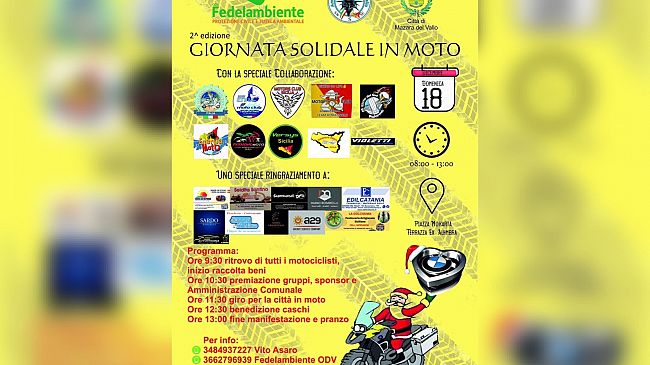 A Mazara la 2^ “Giornata solidale in moto” 