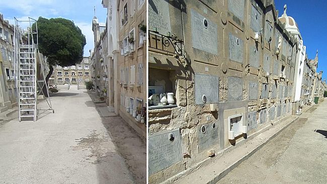 Trapani, sopralluogo al cimitero comunale. La Porta: 