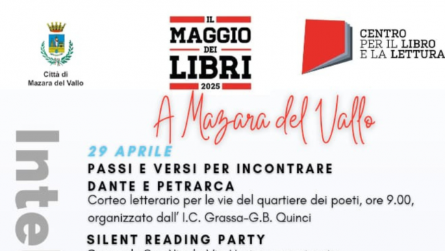 “Domani con il Corteo Letterario 'Passi e Versi' si apre la Rassegna Il Maggio dei Libri”