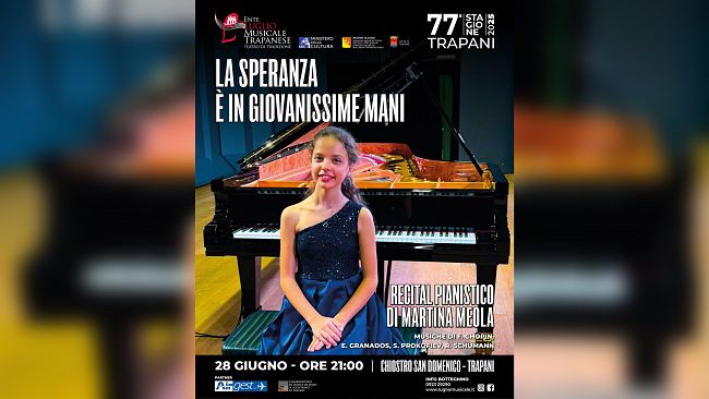 La giovane pianista Martina Meola debutta a Trapani dopo il successo a Parigi