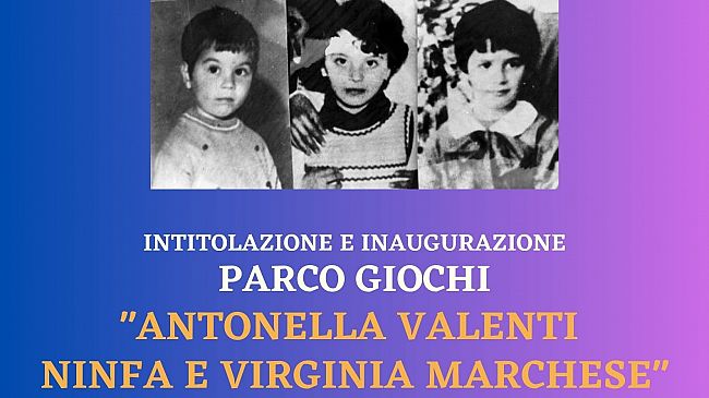 Parco pubblico intitolato alle piccole vittime del cosiddetto “mostro di Marsala