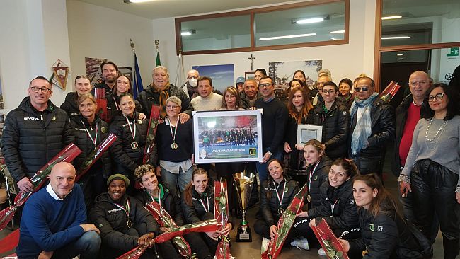 Riconoscimento alla Handball Erice per la vittoria della Coppa Italia