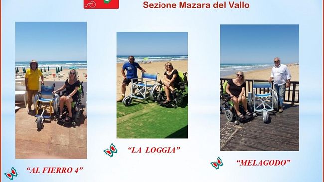 La UILDM sez. Mazara concede in comodato d’uso carrozzine da mare a Tre Fontane