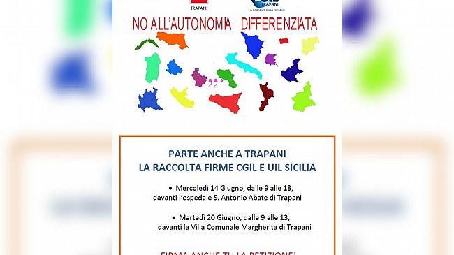 Domani mattina raccolta firme contro l’autonomia differenziata 
