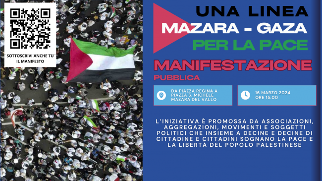 Una linea Mazara-Gaza: online il documento che può esser sottoscritto da associazioni e singoli cittadini   