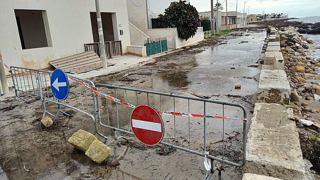 Petrosino, sopralluogo della Protezione Civile Regionale per la verifica dei danni del ciclone Harry