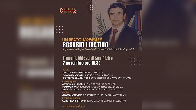 Giubileo Straordinario della Chiesa di San Pietro. A Trapani teologi e giuristi riflettono sul beato Rosario Livatino