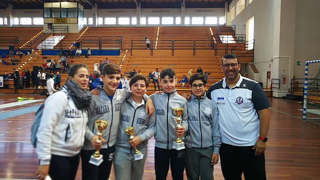 Boom di medaglie per la giovane scherma mazarese al GPG U14 di Caltanissetta