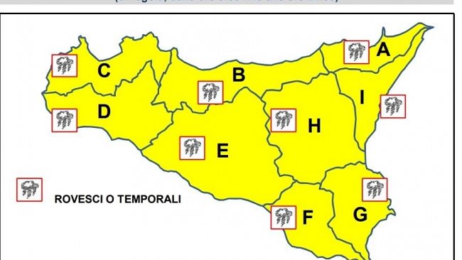 Trapani, allerta meteo: rischio di temporali