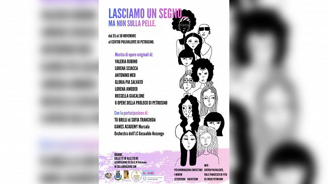 Giornata Internazionale contro la Violenza sulle Donne. A Petrosino la mostra  “Lasciamo un segno… ma non sulla pelle”