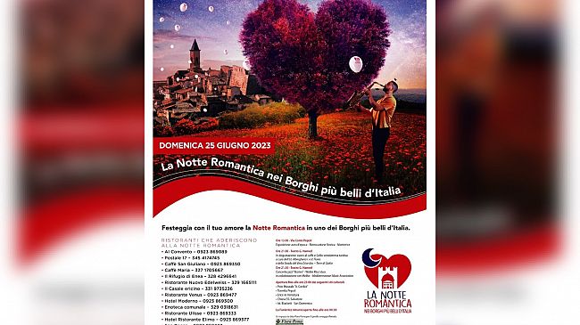 Domenica 25 giugno ad Erice la Notte Romantica