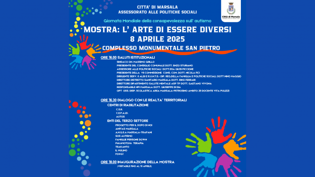 Marsala, oggi l'incontro con la cittadinanza sul tema del disturbo dello spettro autistico