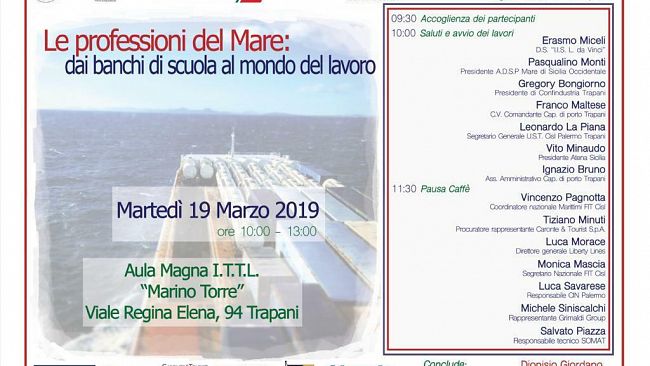 Istituto Marino Torre, un incontro sul lavoro marittimo